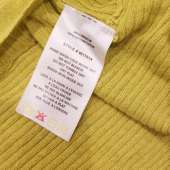 Alison Sheri Lime Asymmetrical Size S/P  Sweater - Picture 6 of 6